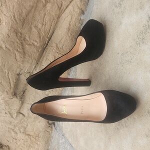 Christian Louboutin Bibi 140mm Platform High Heels with Platform in Black Suede